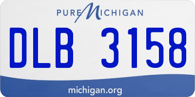 MI license plate DLB3158
