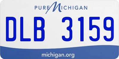 MI license plate DLB3159