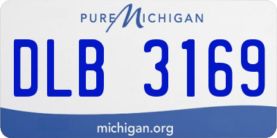 MI license plate DLB3169
