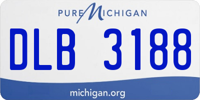 MI license plate DLB3188