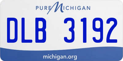 MI license plate DLB3192
