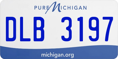 MI license plate DLB3197