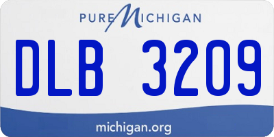 MI license plate DLB3209
