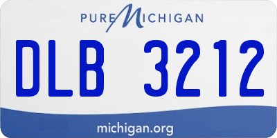 MI license plate DLB3212
