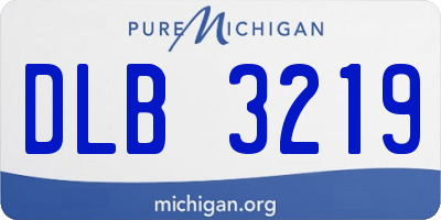 MI license plate DLB3219