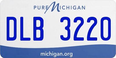 MI license plate DLB3220