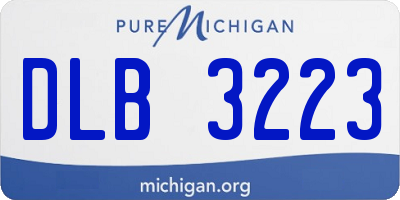 MI license plate DLB3223