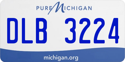 MI license plate DLB3224