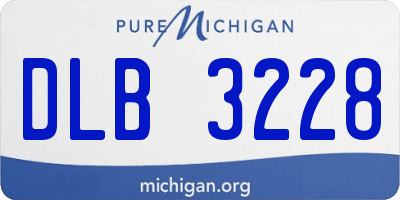 MI license plate DLB3228