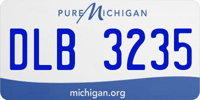MI license plate DLB3235