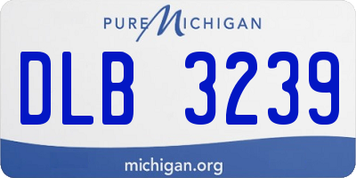 MI license plate DLB3239