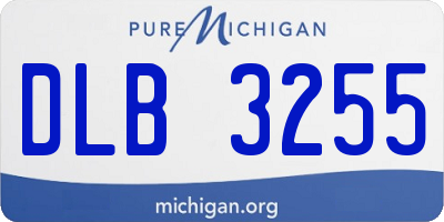 MI license plate DLB3255