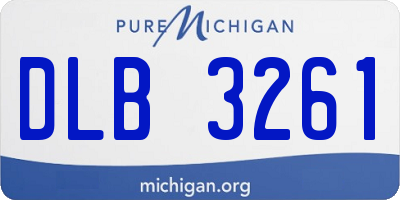 MI license plate DLB3261