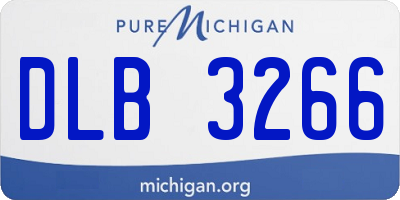 MI license plate DLB3266