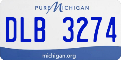 MI license plate DLB3274