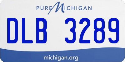 MI license plate DLB3289