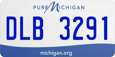 MI license plate DLB3291