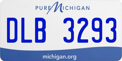 MI license plate DLB3293