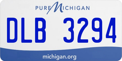 MI license plate DLB3294