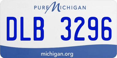MI license plate DLB3296