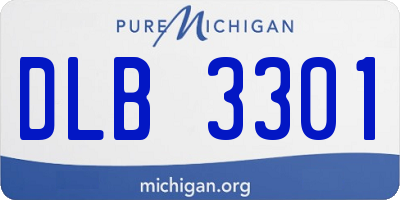 MI license plate DLB3301
