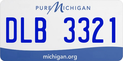 MI license plate DLB3321