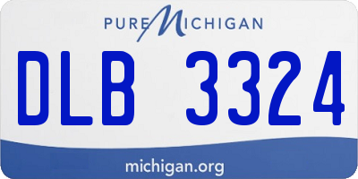 MI license plate DLB3324
