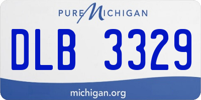 MI license plate DLB3329