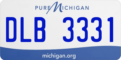 MI license plate DLB3331
