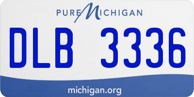 MI license plate DLB3336