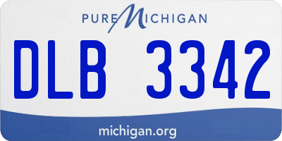 MI license plate DLB3342