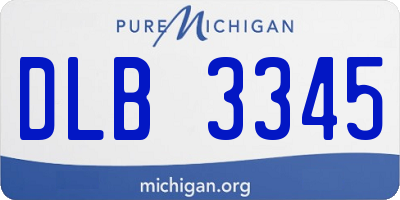 MI license plate DLB3345