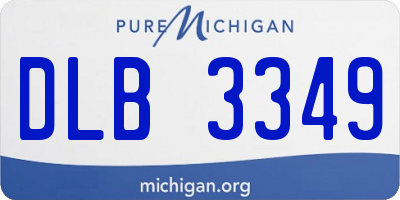 MI license plate DLB3349