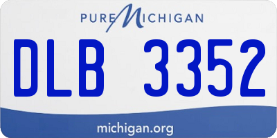 MI license plate DLB3352