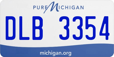 MI license plate DLB3354