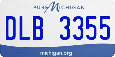 MI license plate DLB3355