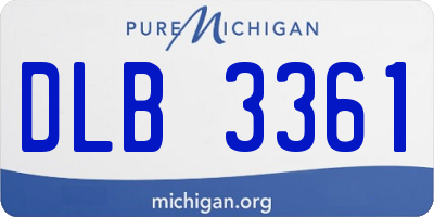 MI license plate DLB3361