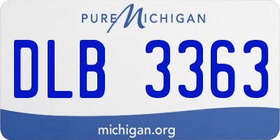 MI license plate DLB3363