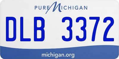 MI license plate DLB3372