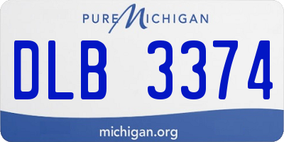 MI license plate DLB3374