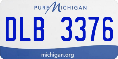 MI license plate DLB3376