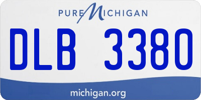 MI license plate DLB3380