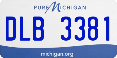 MI license plate DLB3381