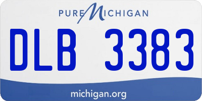 MI license plate DLB3383