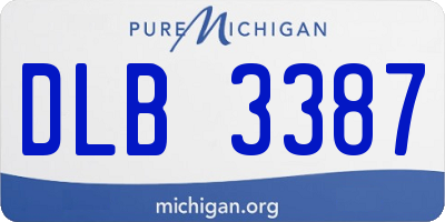 MI license plate DLB3387