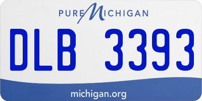 MI license plate DLB3393