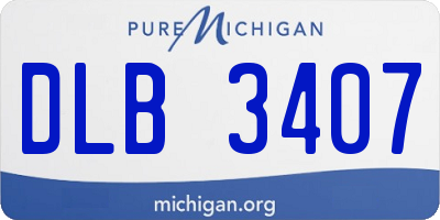 MI license plate DLB3407