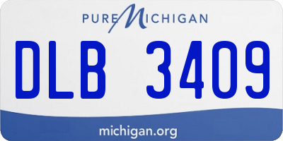 MI license plate DLB3409