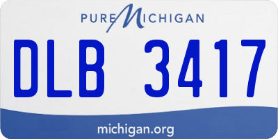 MI license plate DLB3417