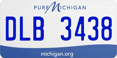 MI license plate DLB3438
